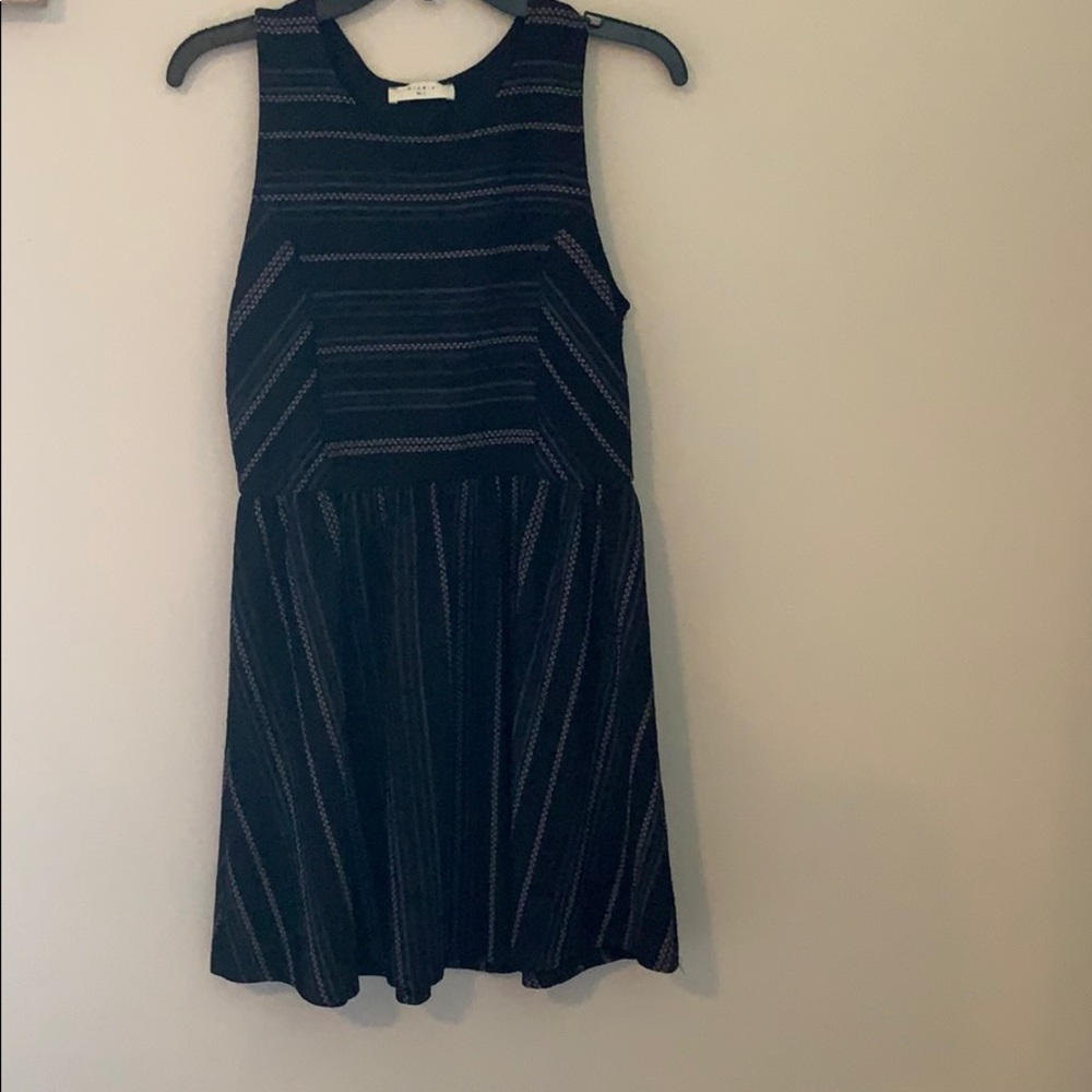Black striped dress